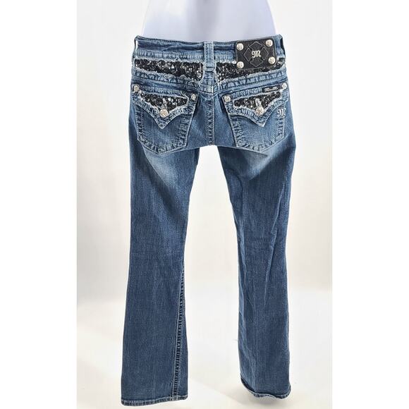 Miss Me JP6215B bootcut women's jeans Size 25 Blingy Y2K Rodeo Country Western - Picture 2 of 13
